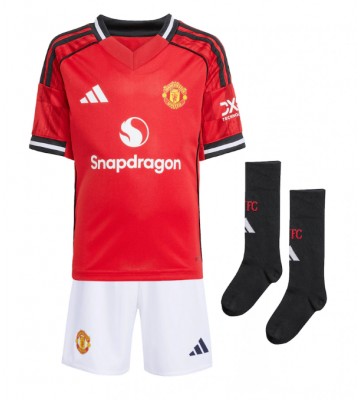 Manchester United Benjamin Sesko #30 Hjemmebanetrøje Børn 2025-26 Kortærmet (+ Korte bukser)